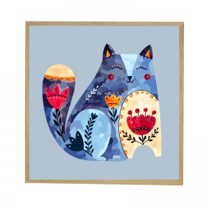 Blue Cat | Framed Art Print