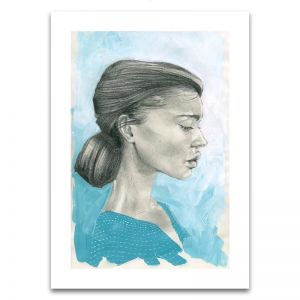 Blue Girl 3 | Limited Edition Unframed Print | by Steve Cross