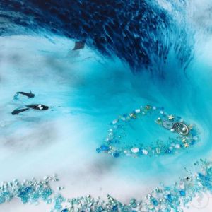 Blue Lagoon | Jewel Reef | Framed Art Print by Antuanelle