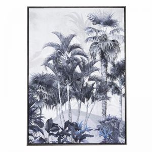 Bluejay Palms | Framed Canvas Print