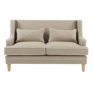 Bondi 2 Seat Sofa | Natural with White Piping | PREORDER