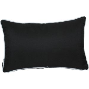 Bondi Solid Black | 30 x 48 cm | Premium Outdoor Cushion (Inc Inner) - PRE ORDER