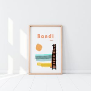 Bondi Tower with Typo | Unframed print