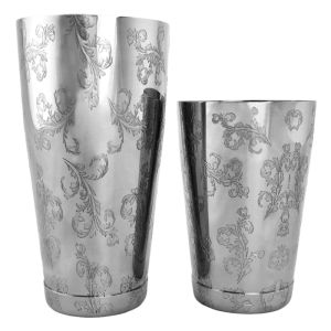 Boston Engraved Cocktail Shaker Set | Stainless Steel