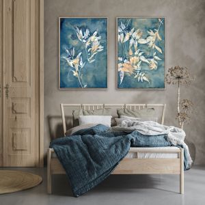 Botany Blue 2 | Set of 2 Art Prints | Unframed