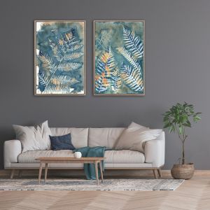 Botany Blue 4 | Set of 2 Art Prints | Unframed