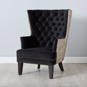 Boudicca Chair | Velvet | Black