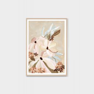 Bouquet Details | Sand | Framed Art Print