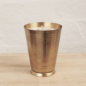 Brass Lassi Cup | Soy Wax Candle | Botanica