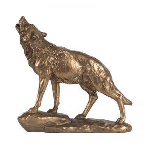 Bronze Wolf Statue Large