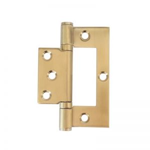 Brushed Brass Door Hinge 100 x70mm (2 Hinges) HIRLINE