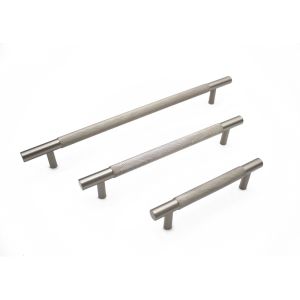 Brushed Nickel Knurled Drawer Pull | Charmian