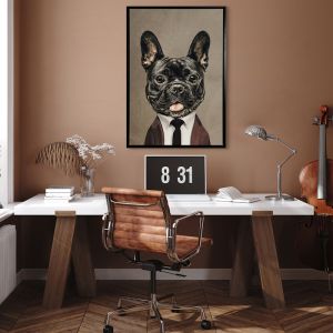 Bulldog | Framed Canvas Art Print