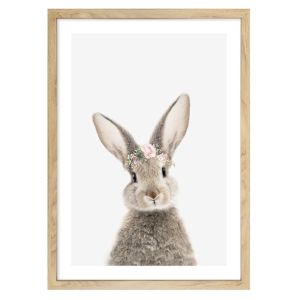 Bunny Rabbit With Rose Crown | Art Print by Arty Bub