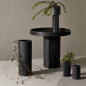 Burlap Vase | Large Black