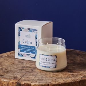 Calm Soy Candle | Sandalwood & Musk | Jade and May