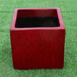 Candy Cube Planter Pot | Raspberry Red
