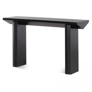 Carly 1.4m Oak Console Table - Black