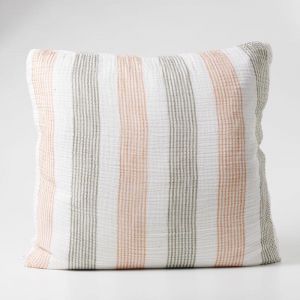 Carnivale Cushion | Khaki/Rose Dust Stripe