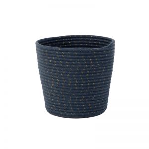 Casey Woven Planter Cover | Midnight Blue | CLU Living