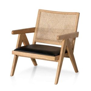 Castro Rattan Armchair | Distress Natural and Black Seat
