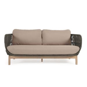 Catalina 3 Seater Sofa | Green Cord | Solid Acacia Wood