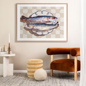 Catch of the Day Blue | Framed Art Print
