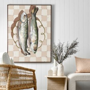 Catch of the Day Neutral | Canvas Print