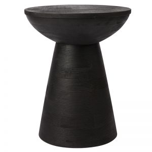 Cayman Mango Wood Side Table | Black