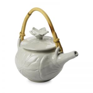 Ceramic Lotus Teapot With Bamboo Handle | OMG I WOULD LIKE