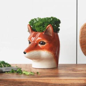 Ceramic Planter | Fox | White Moose