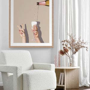 Champagne Showers | Framed Art Print