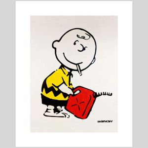 Charlie Brown Firestarter by Banksy | Unframed Art Print