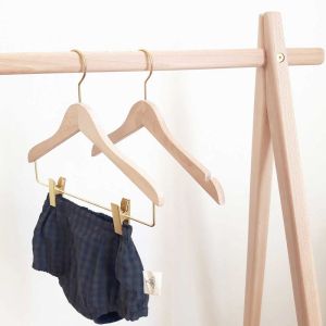Charlie Crane Homi Children's Clothes Hanger with Pegs | Beechwood | 5 pk