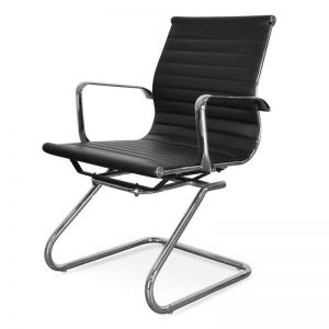 Charlie Visitor Office Chair | Black PU