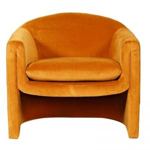 Charlotte Lounge Chair | Gold Velvet | Trit House