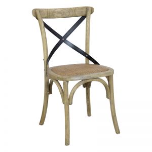 Charlotte Steel X-Back Chair | Brushed Antique Grey | Schots