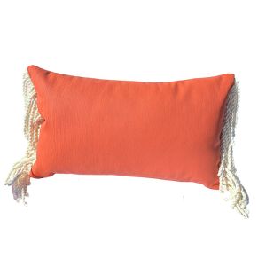 Charming Street | Outdoor Eco Leather Reversible Cushion | Burnt Orange