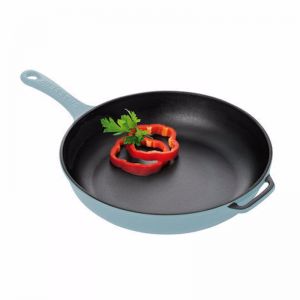 Chasseur 28cm Fry pan with Cast Handle - Duck Egg Blue