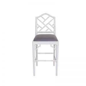 Chippendale French Grey Counter Stool | Charcoal Fabric
