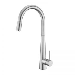 City Life Inox Kitchen Mixer w/-Pull Out Spray  I  Brushed Nickel