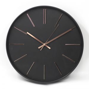 Clara Black / Rose Gold 40cm | Silent Wall Clock