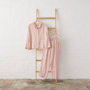 Classic Linen PJ Set | Pink