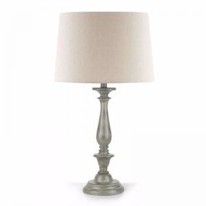 Classic Style Table Lamp Anitque Grey | 69cm | by Black Mango