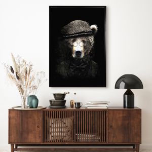 Classy Bear | Framed Canvas Art Print