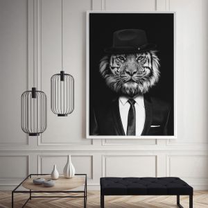 Classy Tiger | Framed Canvas Art Print