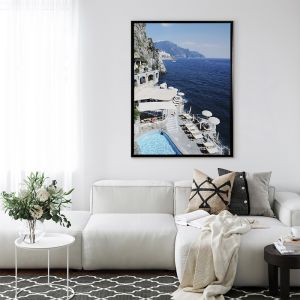 Cliffs of Capri | Framed Canvas Art Print