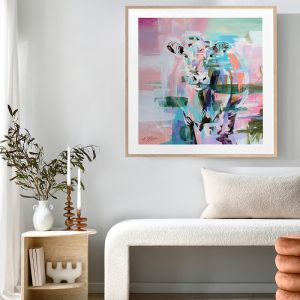 Closer To You Bright Pink | Framed Art Print