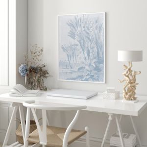 Coastal Palm - Blue - Type 1 | Print | Stretched Canvas