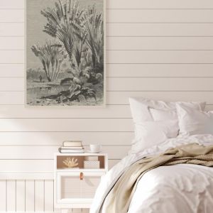 Coastal Palm Charcoal - Type 5 | Stretched Canvas